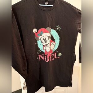 Disney Mickey Mouse Black Noel tunic dress women’s Medium.